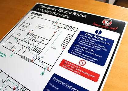 Evacuatieplan Label